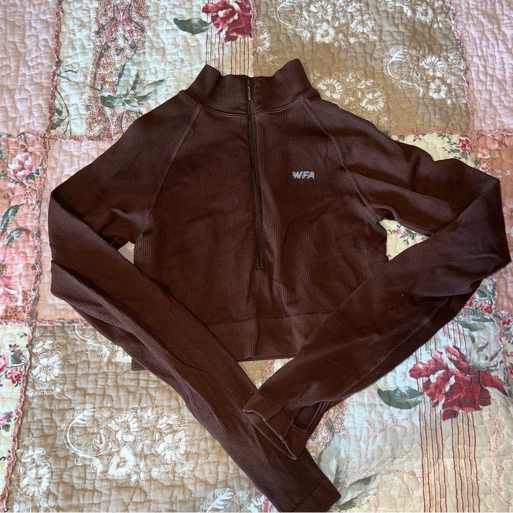 WHITEFOX ACTIVE  Brown Cropped Top
